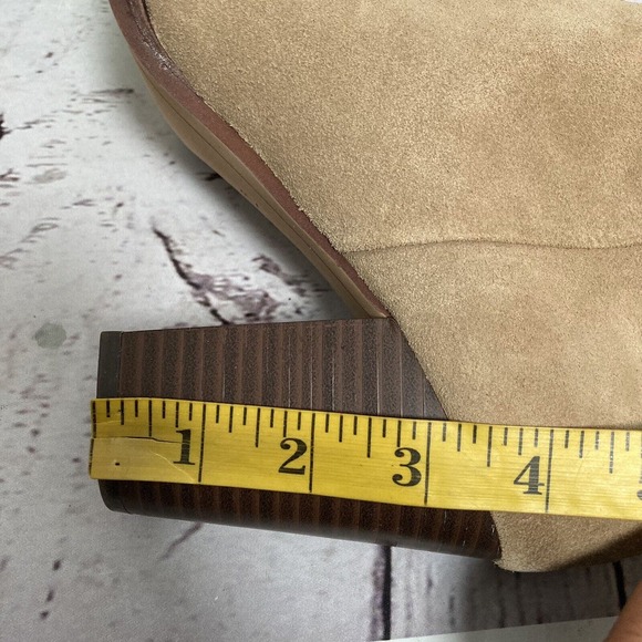 Sam Edelman Boots Womens Size 9M Brown Blake Oatmeal Suede Block Heel‎ - Picture 8 of 9